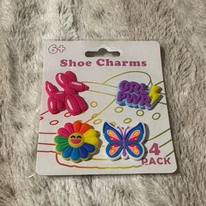 BRAND NEW Colorful Shoe Charms 4-Pack